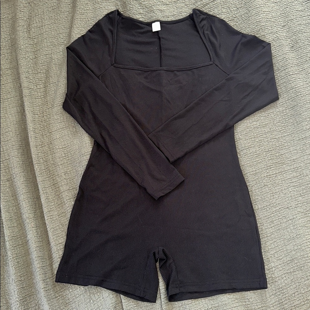 Black Long Sleeve Romper